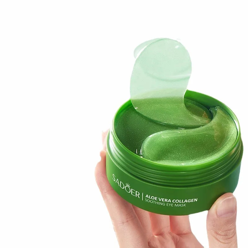 SAODER Aloe Vera Collagen Eye Mask Anti Dark Circles Eyes Bags Moisturizing Firming Eye Patches Eyes Skin Care Products 60pcs