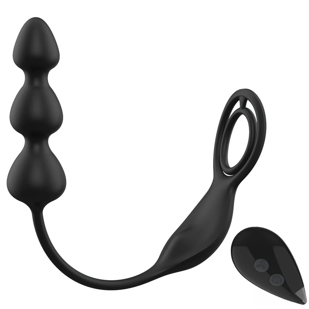 Anal plug prostate massage wireless remote control vibration charging movement soft silicone silent wear single men out