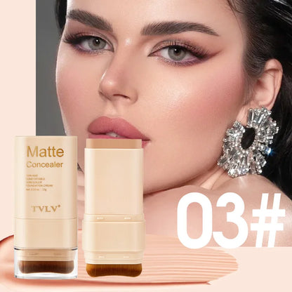 Eraser Concealer Double-Head Foundation Stick, Nine-color Waterproof Non-Gluggy Solid Foundation Cream
