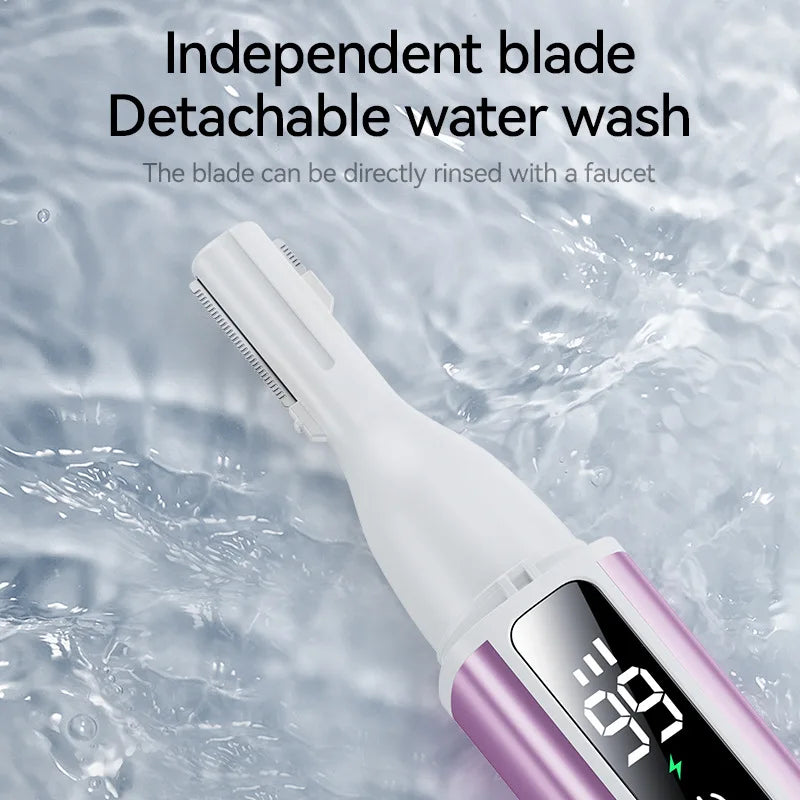 Electric Eyebrow Trimmer Type -c Charging Face Eyebrow Shaver Eye Brow Epilator Nose Hair Trimmer Security Painless Beauty