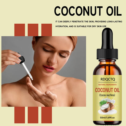RDQCTQ Coconut Oil for Dry Hair & Sensitive Skin- Natural Moisturizer & Nourishing Treatment