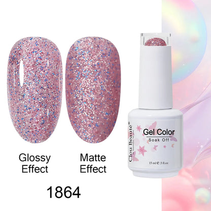 Clou Beaute 15ml Nail Gel Polish Warm Color Dark Red Brown Semi Permanent Nail Art Manicure Soak Off LED UV Varnishes Lacquer
