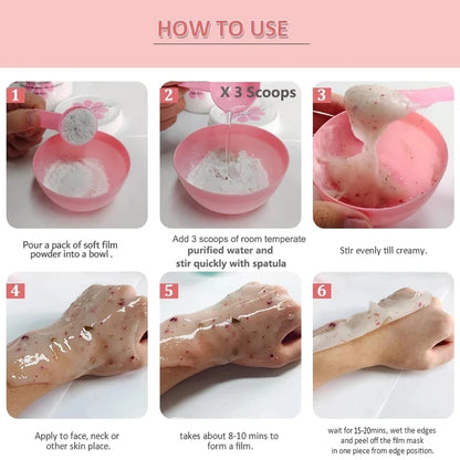 650g/200g Jelly Mask Powder Rose Masks Peel Off Hydroplastic Crystal Collagen Facial Jelly Mask for Face