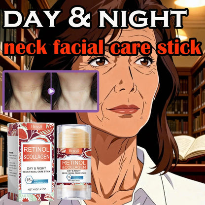Retinol & Collagen Neck Cream Neck Face Firming Stick with Jojoba Oil Moisturizing Lifting Hyaluronic Acid for All Skin Types