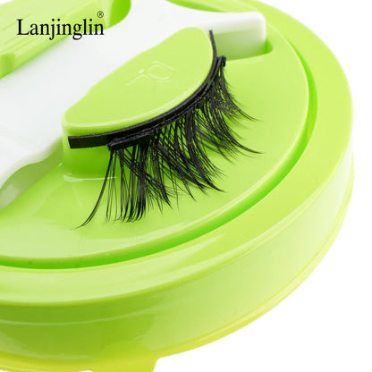 Hot Sale Magnetic Eyelashes 3D Natural False Eyelashes Handmade Faux Mink Lashes No Glue Needed Eyelashes with Magnetic Tweezers