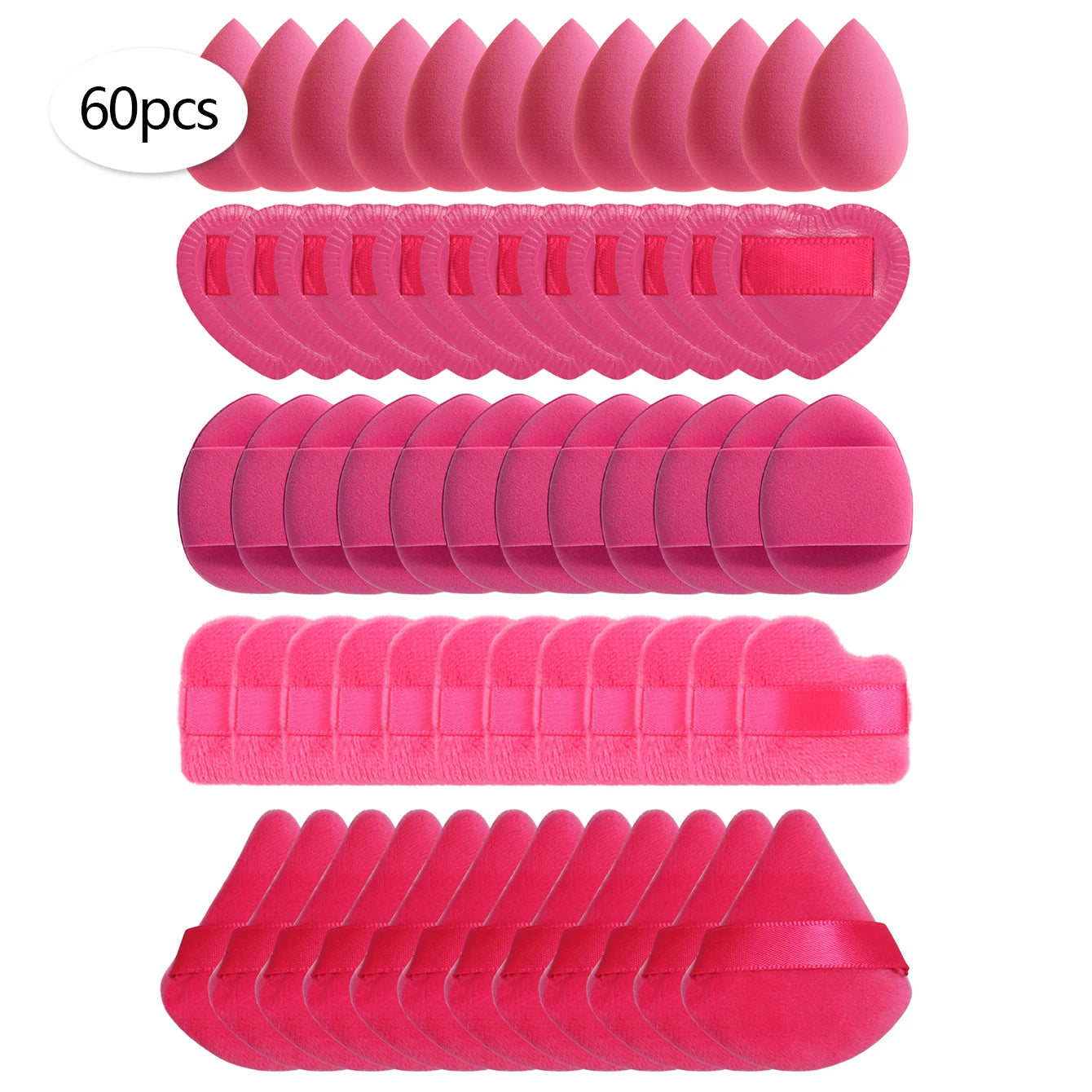 15/30/60 Mini Makeup Sponge Powder Puff Beauty Sponge for Makeup Concealer Liquid Foundation Face Cosmetic Puff Makeup Sponge