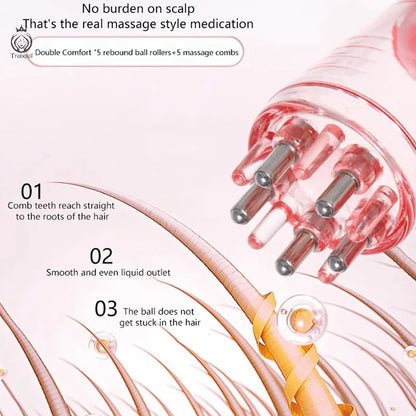 6ML Scalp Applicator Liquid Comb For Head Hair Growth Hair Regrowth Liquid Serum Oil Brush Nourish Hair Roots Massager Comb