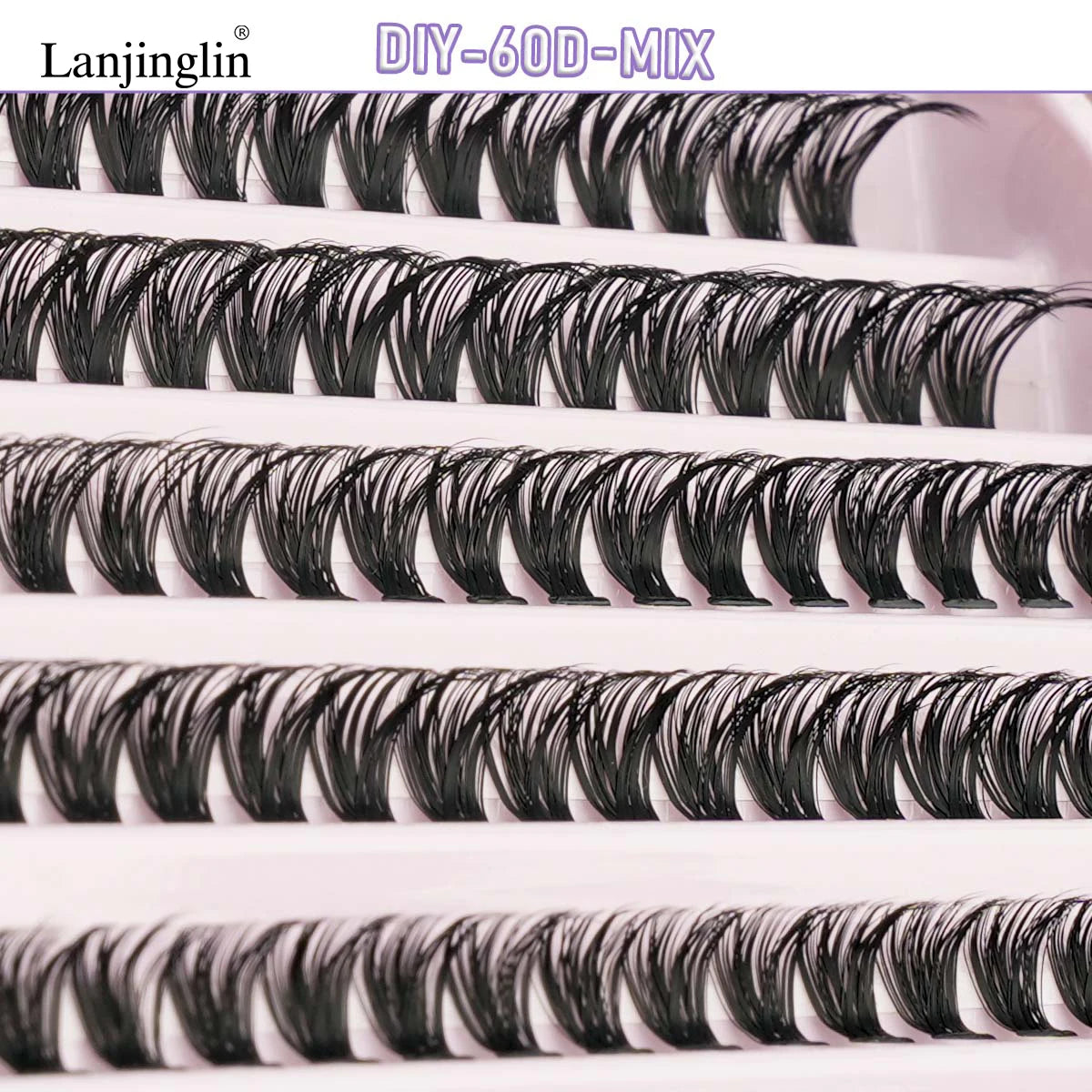 New 10Rows Individual Lashes Kit Natural Long DIY Cluster Eyelashes with Lash Bond and Seal Extension Kit Makeup Tools Faux Cils