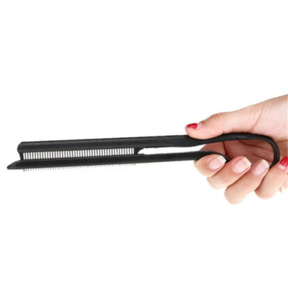 V Type Hair Straighten Salon Comb Hairdressing Smooth Tool Hold Tongs Hair Styling Tools for Women Hair Brush Straightener