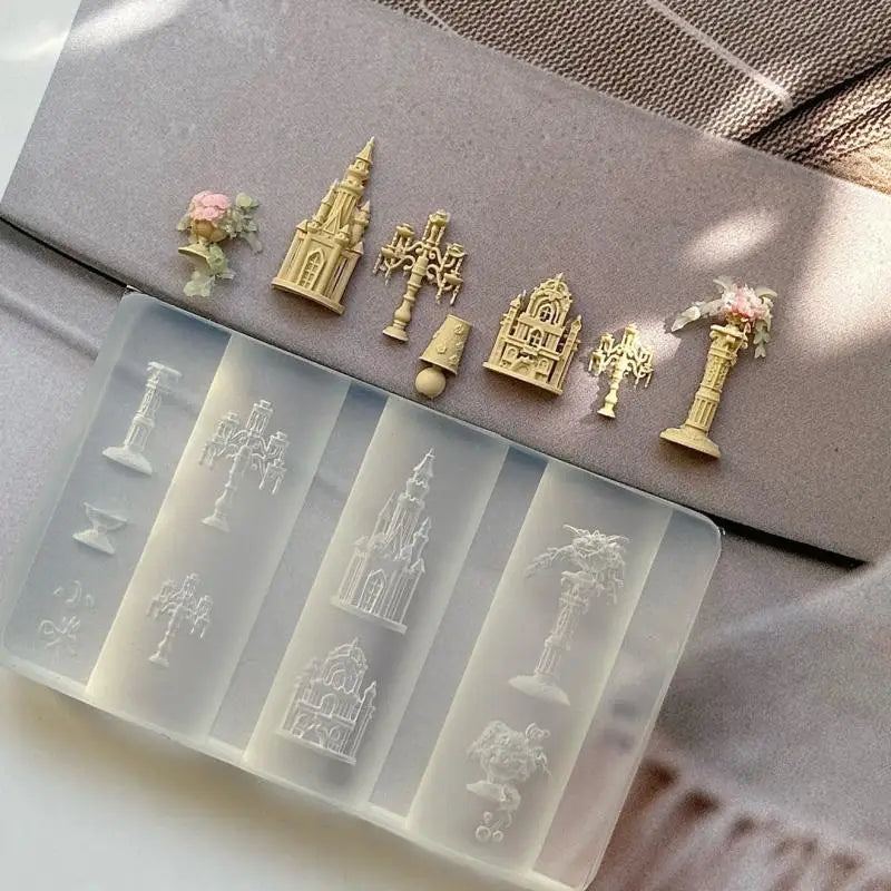 New3D Silicone Nail Mold Flower Bow Butterfly Nails Templates Transparent Mold DIY Nail Art Decor Stamping Plates Manicure Tools