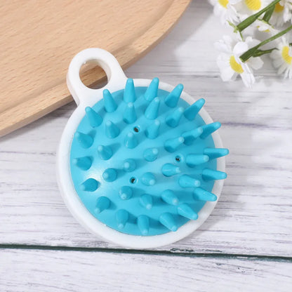 New crystal clear shampoo brush scalp massager hair growth shampoo brush silicone head massage brush home cleaning massage