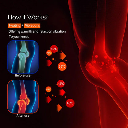 Knee Massager Smart Red Light and Massage Therapy for Swelling Stiff Joints Stretched Ligament and Muscles Injuries Gifts