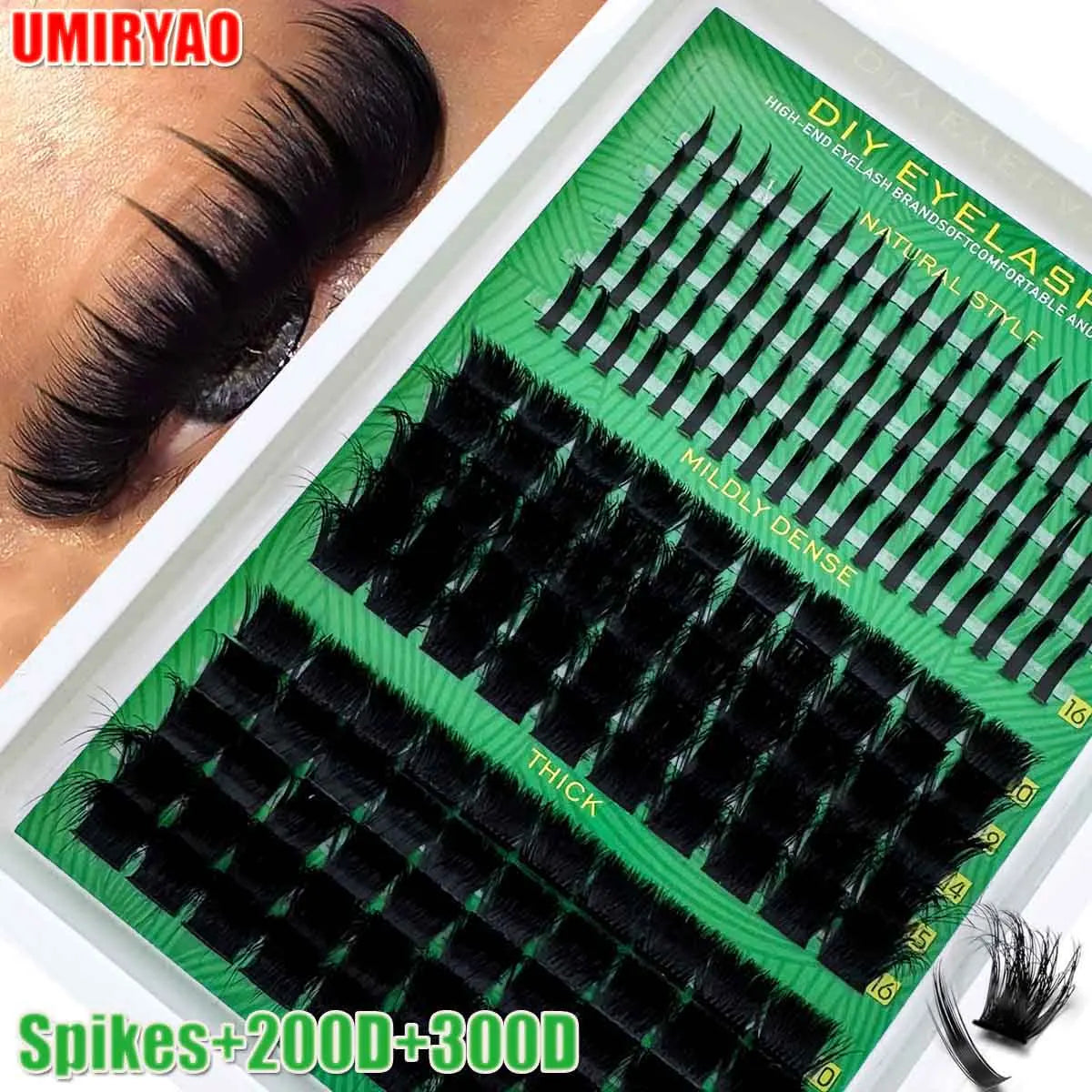 300D-60D Lash Clusters D Curl Natural Individual Lashes Extension Thick Makeup Soft Lashes Enlarged Eye Comfortable DIY At Home