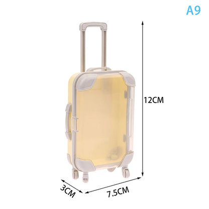 1Pc Simulation Mini Trolley Cases False Eyelashes Makeup Carrying Suitcase ABS Small Toiletry Box Women Travel Gift Box