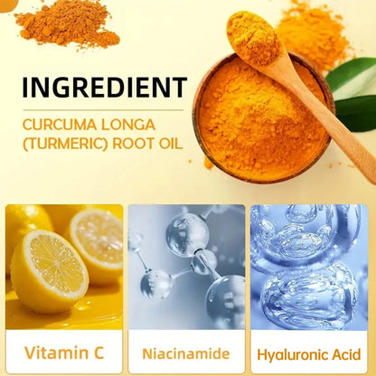 Turmeric Face Serum Anti-Oxidation Dark Spot Corrector Facial Brightening Skin Care Serum for Clearer Smoother Skin