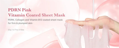 PDRN Pink Vita Coating Mask Deep Collagen Anti Wrinkle Lift Face Mask Overnight Firm Hydrating Moisturizing Glowing Skin Korea