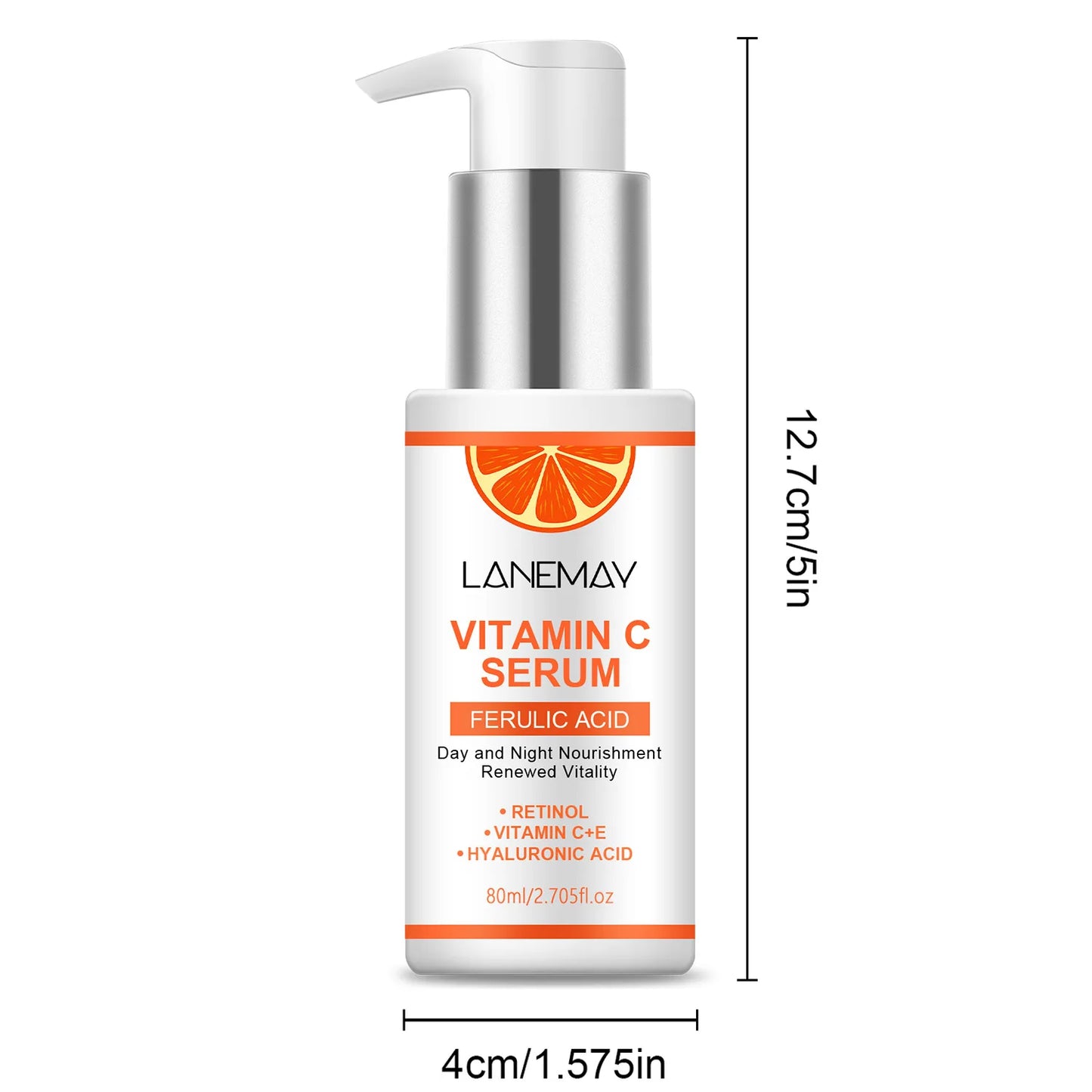 Vitamin C Serum With Ferulic Acid and Hyaluronic Acid - Hydrate & Plump Skin, Restore Radiance, Improve Dull Skin