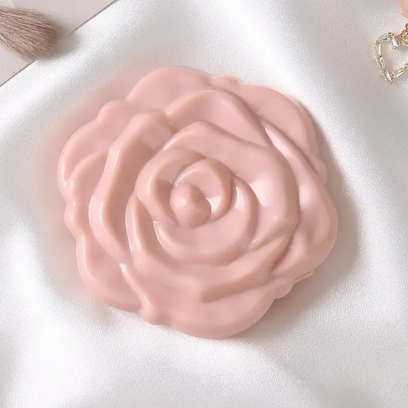 1PCS Portable Mini Mirror Retro Rose Flower Small Pocket Makeup Mirror Double Sided Hand Mirrors Compact Cosmetic Beauty Tool