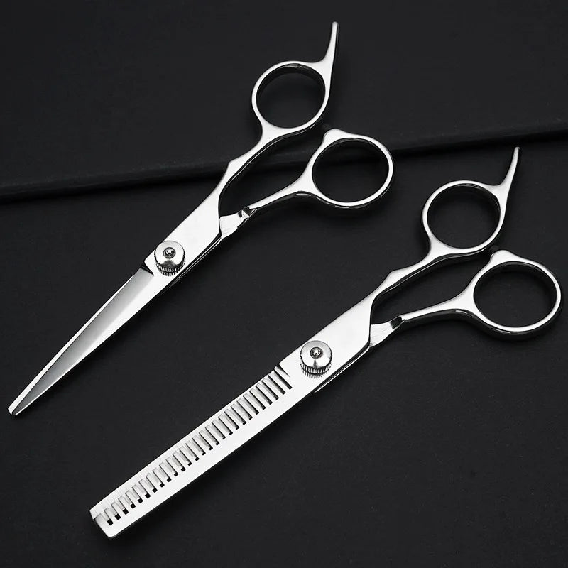 Professional Barber Scissors Accessories Shop 6 Inch Hairdressing Hair Haircut Cutting Thinning Tools Salon Hairdresser's Set