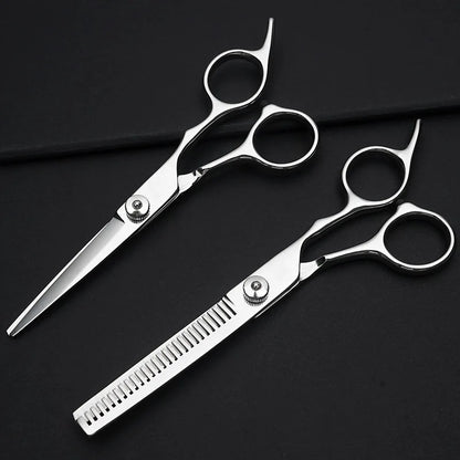 Professional Barber Scissors Accessories Shop 6 Inch Hairdressing Hair Haircut Cutting Thinning Tools Salon Hairdresser's Set
