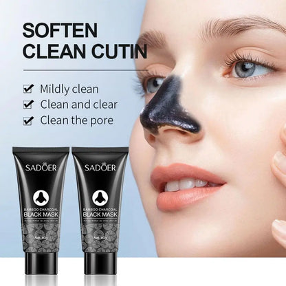 60g Bamboo Charcoal Blackhead Remover Face Mask Deep Cleansing Spots Acne Treatment Peal-off Nose Mask Face Skin Care