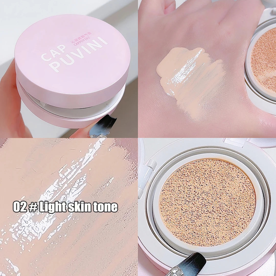 BB Cream Air Cushion Foundation Full Coverage Waterproof Long-lasting Concealer 3 Colors Cushion Compact Face Makeup Base