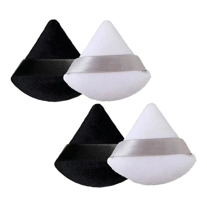 1/2 Pcs Triangle Velvet Powder Puff Flours Mini Face Makeup Sponge Cosmetics Soft Cotton Face Powder Puff Washable Lightweight