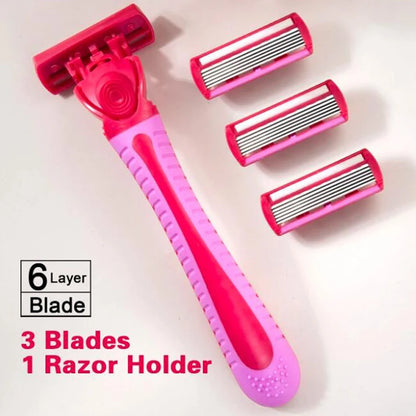 6-Layer Blades Safety Razor Fusion Straight Shaver For Men Shaving Manual Machine With Blades Shave Beard Shavette