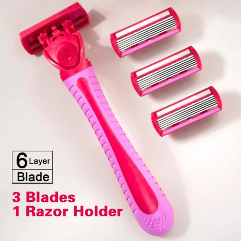6-Layer Blades Safety Razor Fusion Straight Shaver For Men Shaving Manual Machine With Blades Shave Beard Shavette