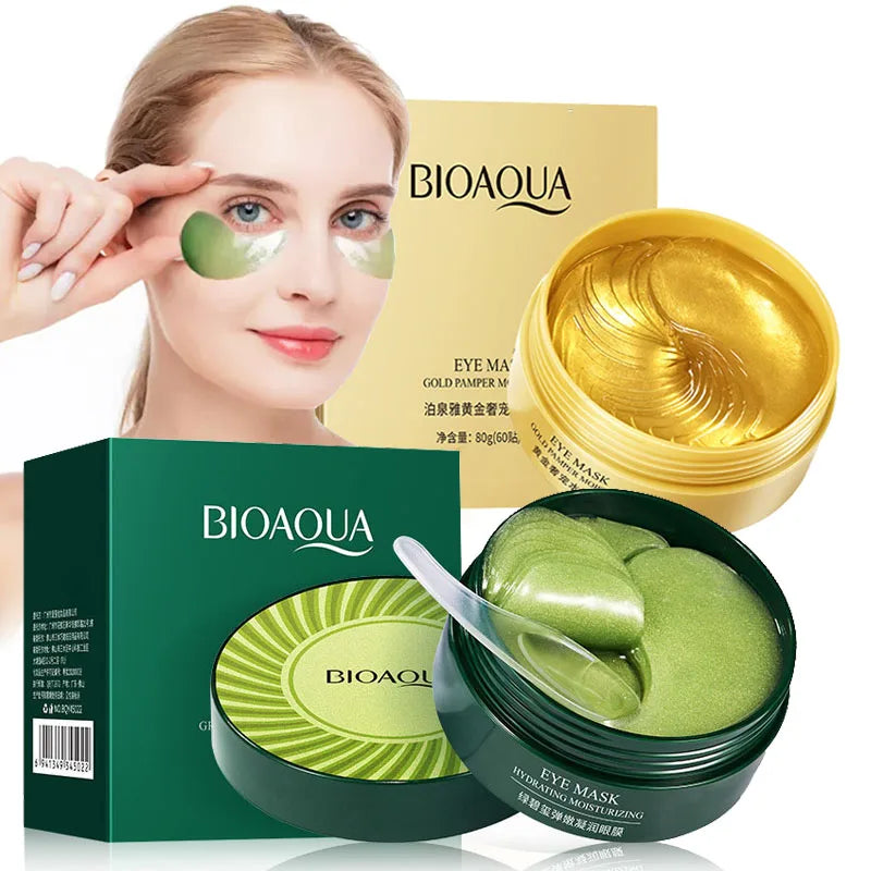 60pcs/box BIOAQUA Collagen Eye Mask Moisturizing Firming Anti Dark Circles Eyes Care Gel Masks Beauty Eye Patches