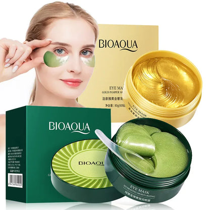 60pcs/box BIOAQUA Collagen Eye Mask Moisturizing Firming Anti Dark Circles Eyes Care Gel Masks Beauty Eye Patches