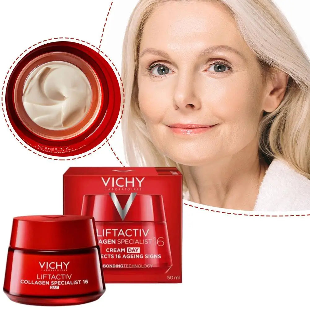 50ml Collagen Firming Night Cream Anti Aging Reduces Wrinkles Moisturizing Face Cream Deep Nourish Skin Repair All Skin Care
