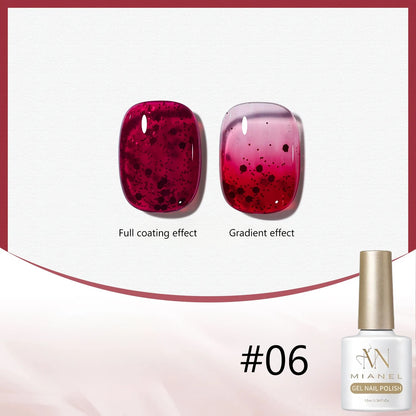 12ML 1-21PCS Autumn Nails Red through half the Sky Cat Eye Nail Glue Halloween New Whitening Glass Bead Cat Eye Nail Polish