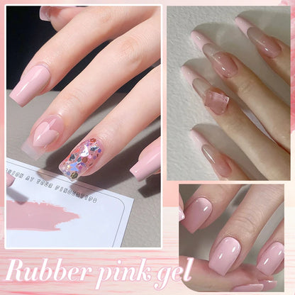 BORN PRETTY 10ml Nude Pink Gel Nail Polish Varnis Semi Permanent Nail Gel Varnish Soak Off UV Gel for Valentine's Day Gift Nails
