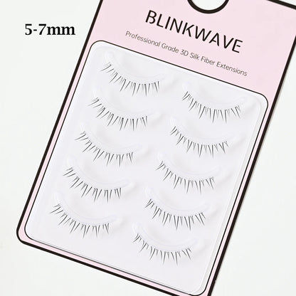 5 Pair Clear Band Lower Eyelashes Handmade False Eyelashes Bottom Lashes Natural Manga Lashes douyin makeup lash Extension
