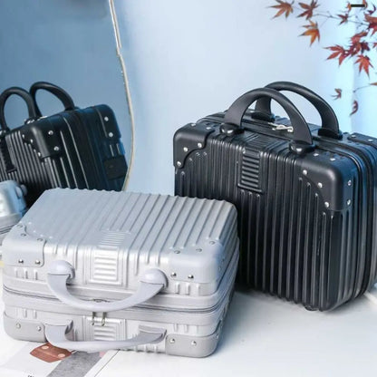 14 inch Lightweight Mini Travel Suitcase Cosmetic Box Waterproof Hand Luggage Organizer Makeup Case Protable Small Boarding Case