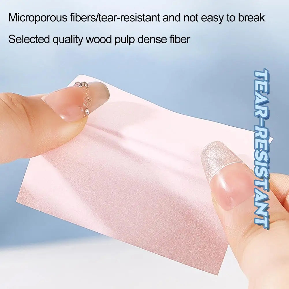 100pcs Matte Oil Blotting Papers with Powder Puff with  Case Mirror Portables Refreshing Facial Oil Blotting Sheets Paper Makeup