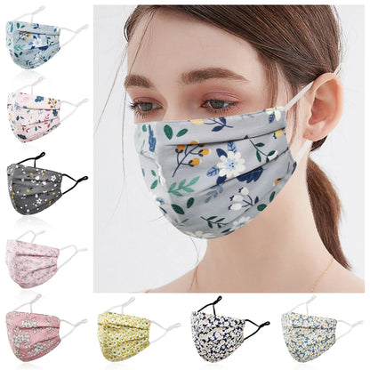 Breathable Cotton Printing Mask Fashion Washable Anti-UV Riding Face Mask Skin-Friendly Anti Dust Sunscreen Mask Outdoor Sports