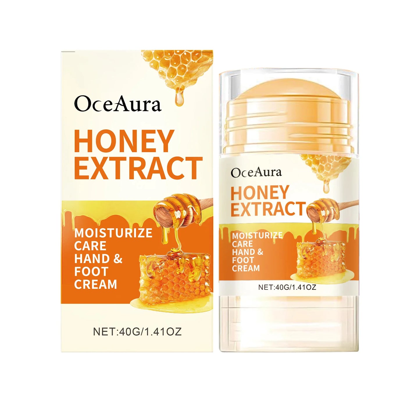 Honey Foot Care Cream Stick Nourishing Balm for Dry Cracked Feet Heel Exfoliation Softening Skin Ultra-Hydrating Hand Foot Balm