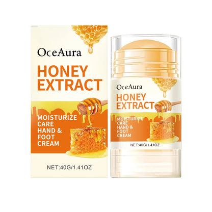 Honey Foot Care Cream Stick Nourishing Balm for Dry Cracked Feet Heel Exfoliation Softening Skin Ultra-Hydrating Hand Foot Balm