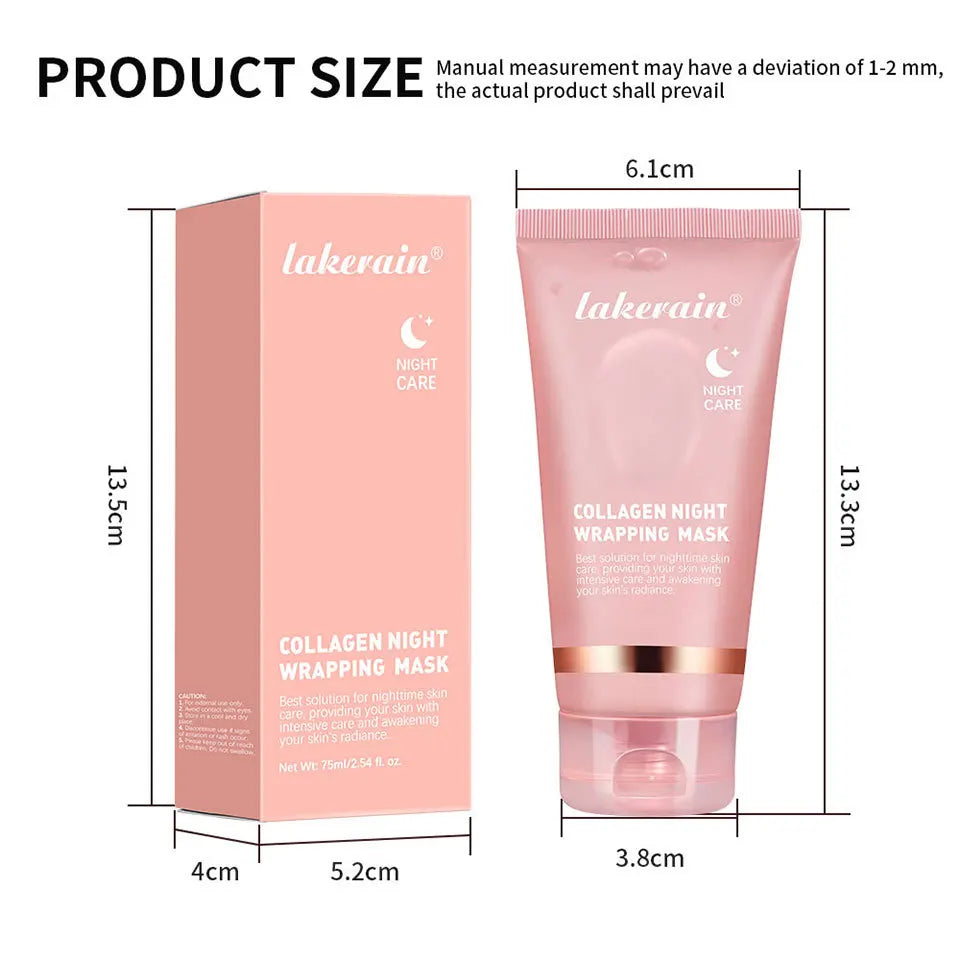Collagen Peel Off Face Mask Deep Hydration Skin Firming Night Treatment For Youthful Glow