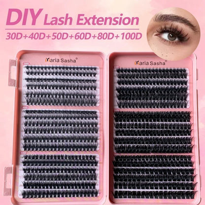 MARIA Individual Lashes Eyelash Book Clusters Extensions False Eyelash DIY Eyelash Extensions Makeup Kit Lashes
