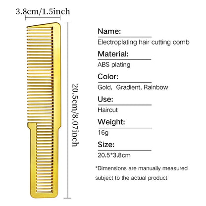 1Pcs Professional Barber Haircut Combs For Men Anti-static Fading Comb Stylist Hair Clipper Combs Hairdressing Styling Tools