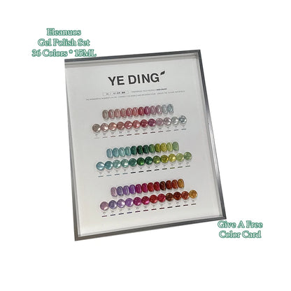 Eleanuos Rainbow Cat's Eye gel Polishing 36PCS Mixed Varnish gel Semi Permanent Glass Cat's Eye Star Ultraviolet LED Nail Salon