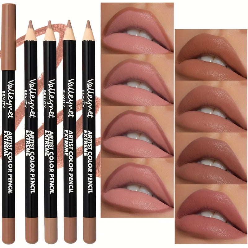 4pcs/Set Matte Lip Liner Pencil Long-Lasting, Transfer-Resistant & Smudge-Proof | Highly Pigmented, Velvety Finish Lip Combo