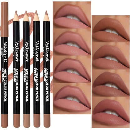 4pcs/Set Matte Lip Liner Pencil Long-Lasting, Transfer-Resistant & Smudge-Proof | Highly Pigmented, Velvety Finish Lip Combo