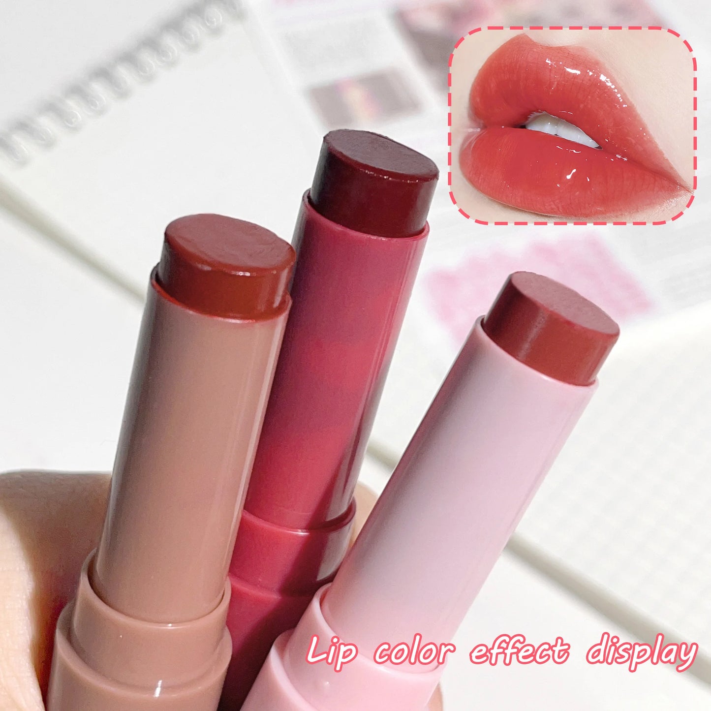 3 piece set Moisturizing, Hydrating, Lightening lip lines, Color rendering, Long-lasting makeup, Nourishing lip set