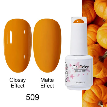 Clou Beaute 15ml Nail Gel Polish Warm Color Dark Red Brown Semi Permanent Nail Art Manicure Soak Off LED UV Varnishes Lacquer
