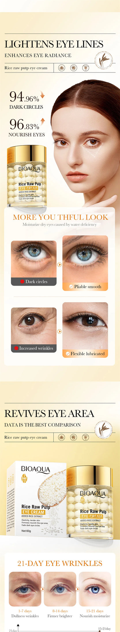 Instant Eye Bag Removal Cream Collagen Anti-Wrinkle Fade Fine Lines Firming Skin Anti Dark Circle Puffiness Brighten Eye Care