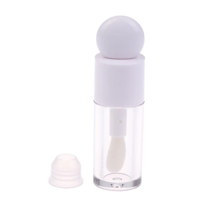 4ml Lip Gloss Tube Matte Transparent Thick Rod Large Brush Head Empty Bottle Lips Glaze Container Makeup Packaging Material